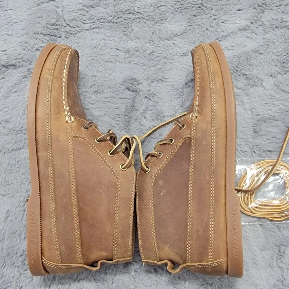 Sperry Top-Sider Boots Mens 9.5 Brown Leather Huckberry AO Chukka STS26144